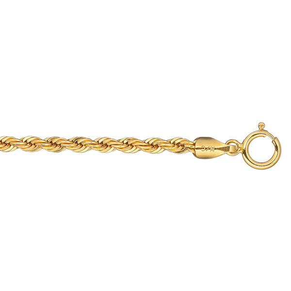 Chain, 14Kt gold-filled, 2.5mm French rope, 18 inches with springring clasp. Sold individually. image number 0
