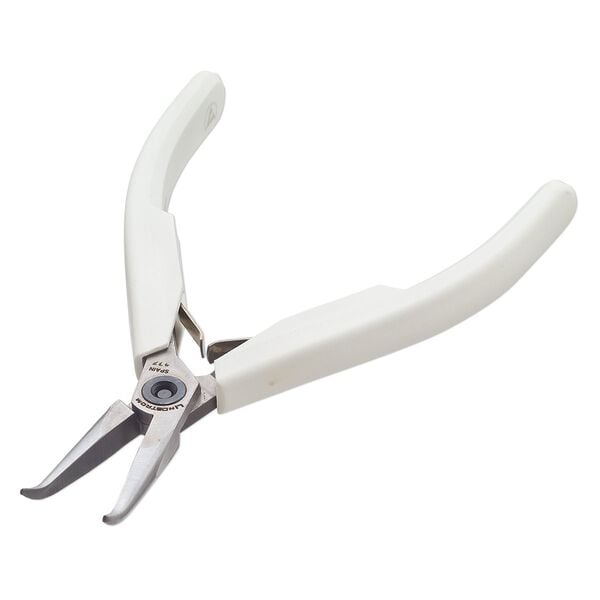 Pliers Lindstrom® Supreme series 1pkg1 alloyed steel, 5-1/8 inches bent-nose, white / silver (PLR-7892) image number 1
