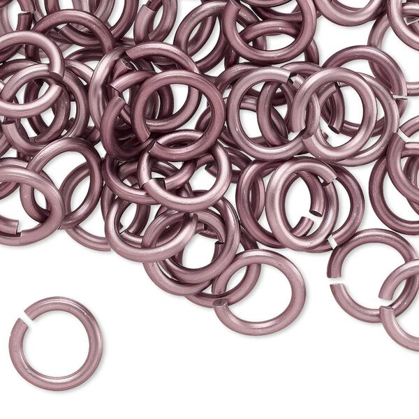 Jump ring, anodized aluminum, antique copper patina, 10mm round, 6.8mm inside diameter, 14 gauge. Sold per pkg of 100. image number 0