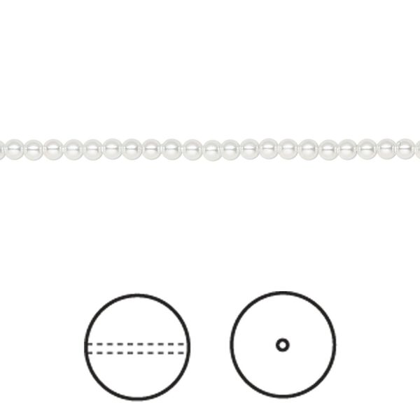 Pearl 1000pk moonlight, Swarovski® 2mm round 5810 image number 0