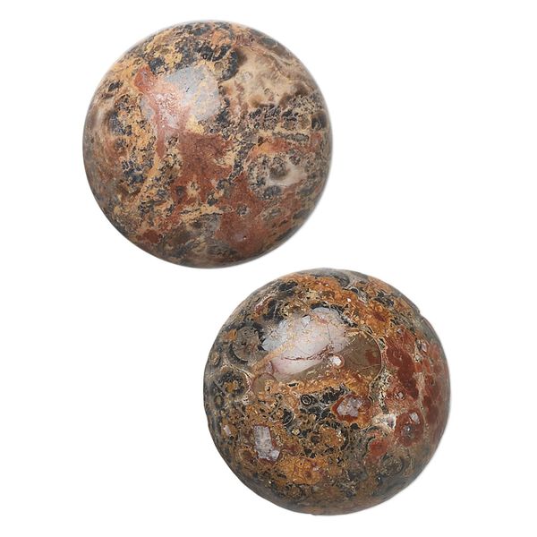 Leopardskin jasper 1pkg2, calibrated round cab natural 20mm image number 0
