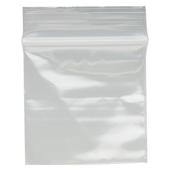 Bag, Tite-Lip™, plastic, clear, 1-1/2 x 1-1/2 inch top zip. Sold per pkg of 100. image number 1