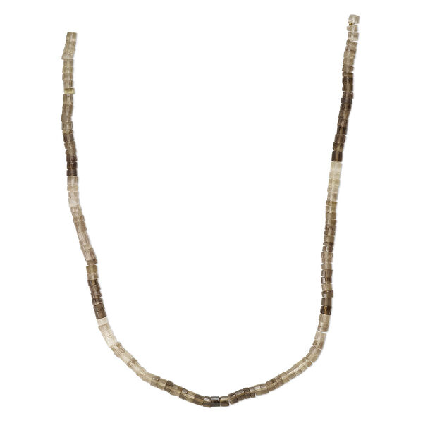 Smoky quartz 1pkg1, hand-cut heishi bead 14 inch 4x3mm-5x4mm image number 0