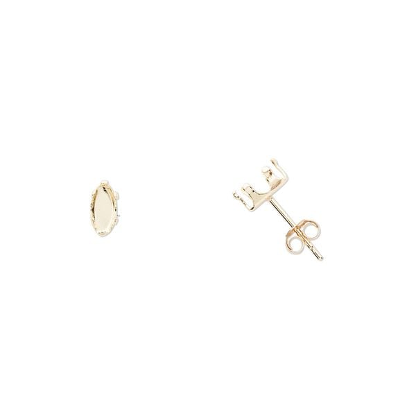 Earstud 1pkg2 Snap-Tite® 14Kt gold, 6x3mm marquise 6-prong setting / earnuts, 1 pair image number 0
