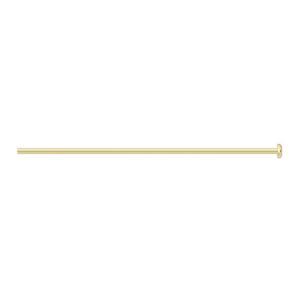 Head pin, 12Kt gold-filled, pkg/10, 1-1/2 inches, 22 gauge. image number 0
