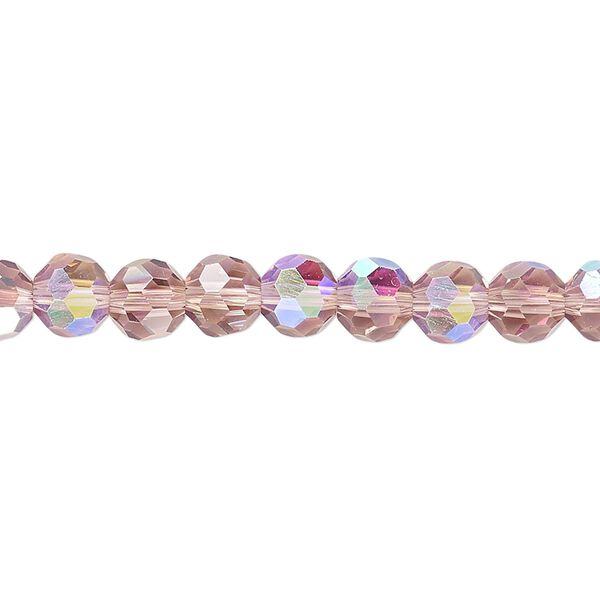 Bead 1pk 32 facets translucent medium purple AB, Celestial Crystal® 6mm round 15.5-16 inch image number 0