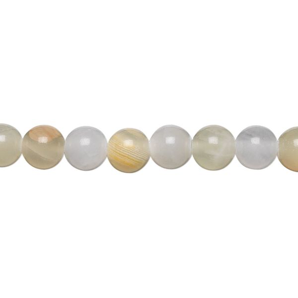 Italian "onyx" 1pkg1, round bead 15.5-16 inch 6mm image number 0