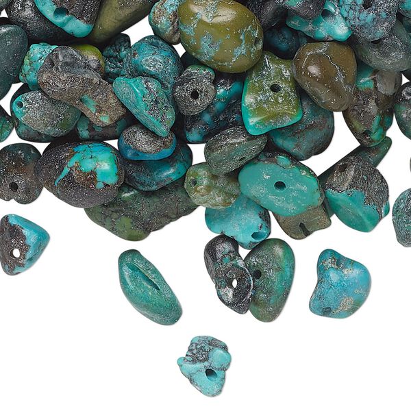 Turquoise 1pkg1, chip / nugget bead 50g mix small to extra-large / mini to small image number 0