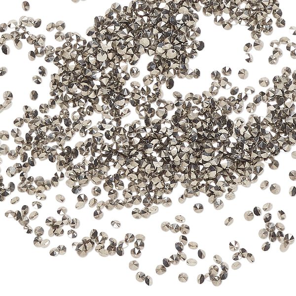 Chaton 1440pk marcasite, vintage Preciosa Czech crystal rhinestone 2.3-2.5mm round SS8 image number 0