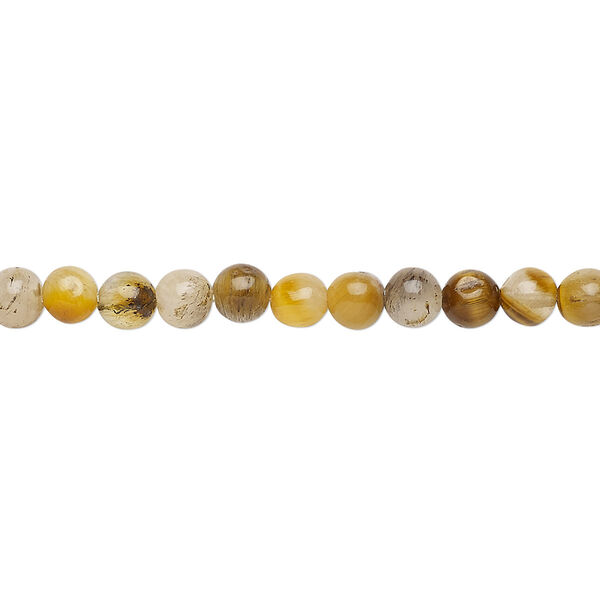 Tigereye 1pkg1, round bead natural 15 inch 4-5mm image number 0