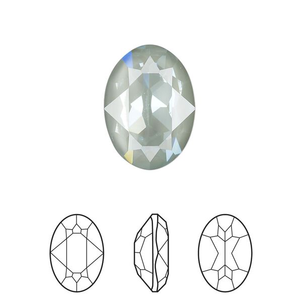 Fancy stone 1pk crystal agave ignite LacquerPRO, Crystal Passions® 18x13mm oval 4120 image number 0