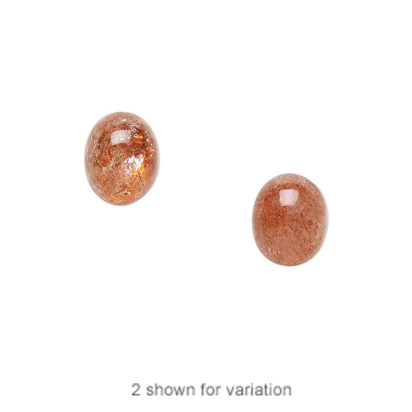 Sunstone 1pkg1, hand-cut calibrated oval cab natural 10x8mm image number 0