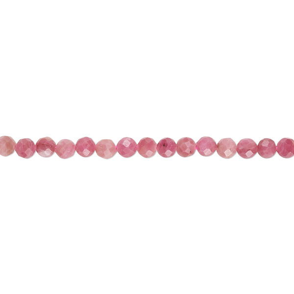 Rhodochrosite 1pkg1, faceted round bead natural 15.5-16 inch 3mm image number 0