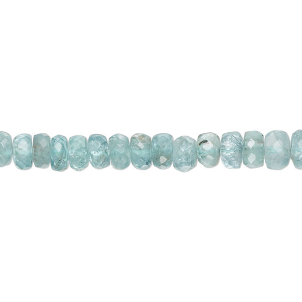 Apatite 1pkg1, hand-cut faceted rondelle bead natural 15 inch 4x2mm-6x4mm image number 0