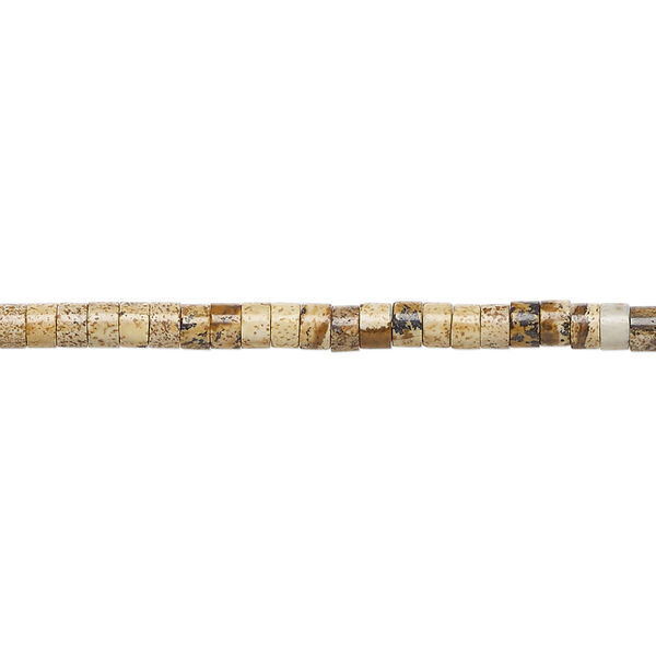 Picture jasper 1pkg1, heishi bead natural 15.5-16 inch 3x1.5mm-3x2.5mm image number 0