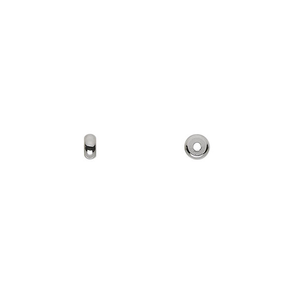 Bead, gunmetal-plated brass, 4x2mm heishi. Sold per pkg of 1,000. image number 0