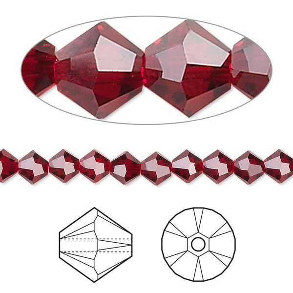 Bead 720pk Siam, Swarovski® 5mm XILION bicone 5328 image number 0
