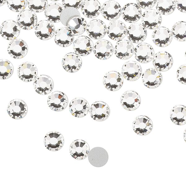 Flat back, Dance With Me™ crystal rhinestone, crystal clear, foil back, 4.6-4.8mm rose, SS20. Sold per pkg of 144 (1 gross). image number 0