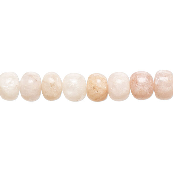Peach sunstone 1pkg1, hand-cut rondelle bead natural 13 inch 7x5mm-8x6mm image number 0