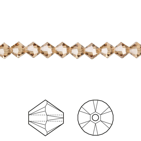 Bead 24pk light Colorado topaz, Crystal Passions® 5mm bicone 5328 image number 0