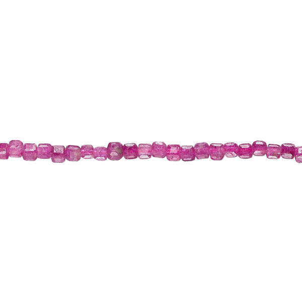 Ruby 1pkg1, faceted cube bead 15.5-16 inch 2-2.5mm image number 0
