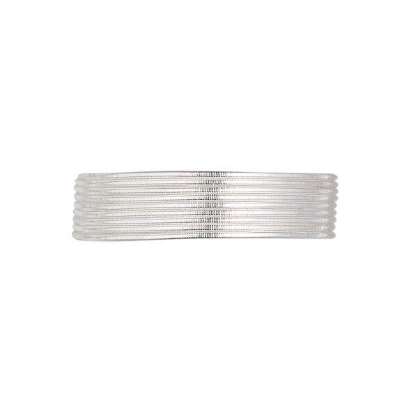 French wire, silver-plated copper, fine, 0.85mm. Sold per approximately 27-30 inch strand. image number 0