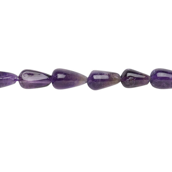 Amethyst 1pkg1, hand-cut teardrop bead 13 inch 8x4mm-12x6mm image number 0