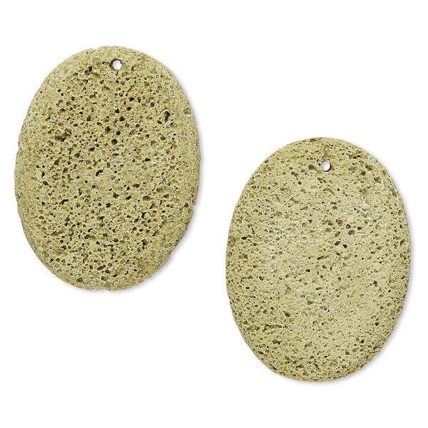 Lava rock 1pkg2, flat oval focal 40x30mm image number 0