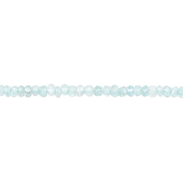 Apatite 1pkg1, hand-cut faceted rondelle bead natural , 13 inch 3x2mm-4x3mm image number 0