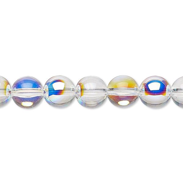 Bead 144pk crystal AB, Crystal Passions® 8mm globe 5028/4 image number 0