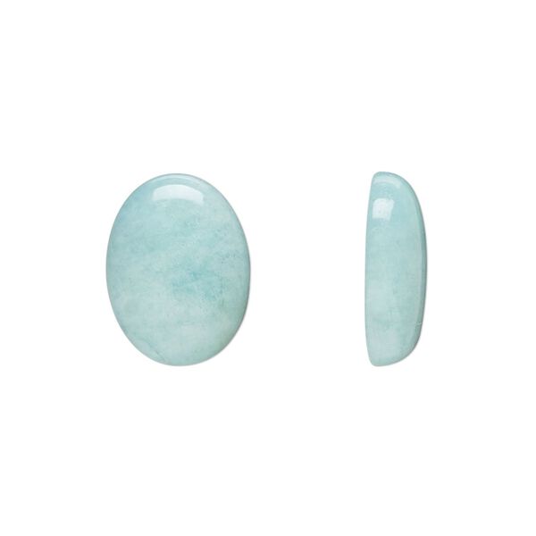 Amazonite 1pkg1, oval cab natural calibrated 16x12mm image number 0