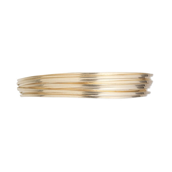 Wire, 12Kt gold-filled, full-hard, half-round, 21 gauge. Sold per pkg of 5 feet. image number 0