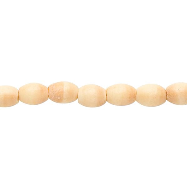 Bead, bone (dyed), antiqued brown and white, 7x5mm oval, Mohs hardness 2-1/2. Sold per 15-1/2" to 16" strand. image number 0