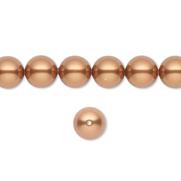 Pearl 250pk copper, Swarovski® 8mm round 5810 image number 0