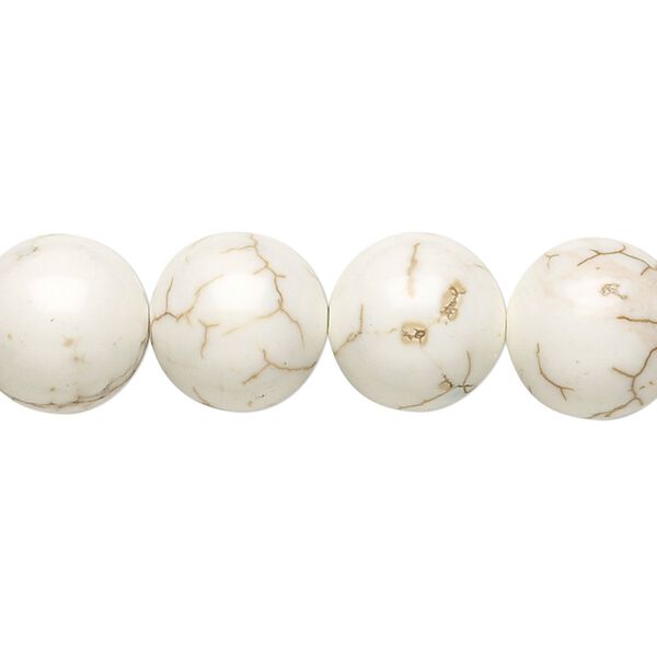Magnesite 1pkg1, round bead 15.5-16 inch 12mm image number 0
