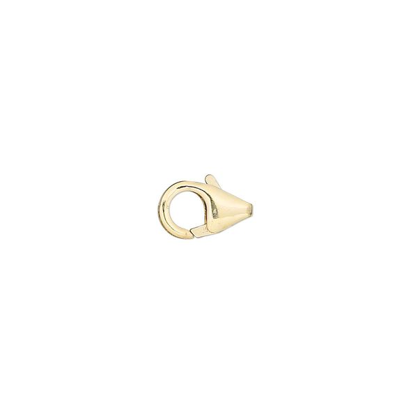 Clasp, lobster claw, 14Kt gold-filled, 10x6mm. Sold individually. image number 0