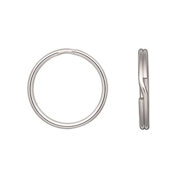 Split ring, stainless steel, 20mm round, 16.5mm inside diameter. Sold per pkg of 20. image number 0