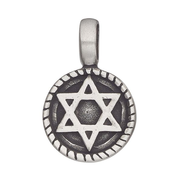 Pendant, Everyday Jewelry, antiqued pewter, 37x26mm circle. Sold individually. image number 0