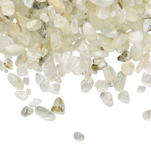 Prehnite 1pkg1, undrilled tumbled polished inlay chip natural 2 oz mini image number 0