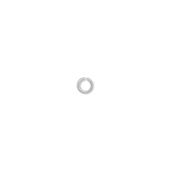 Jump ring, sterling silver-filled, 4mm round, 2.6mm inside diameter, 22 gauge. Sold per pkg of 50. image number 0