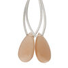 Peach moonstone 1pkg2, hand-cut top-drilled puffed teardrop bead natural 20x10mm image number 0