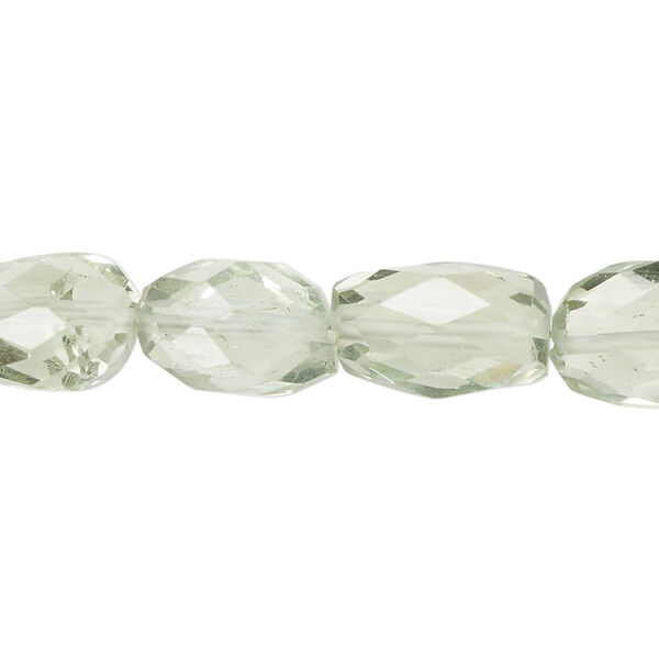 Green quartz 1pkg1, hand-cut faceted nugget bead 8 inch small image number 0
