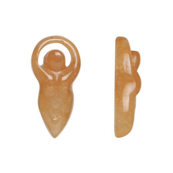 Red aventurine 1pkg1, hand-cut undrilled goddess component natural 24x12mm-26x13mm image number 0