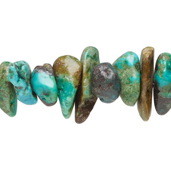 Turquoise 1pkg1, chip bead 15 inch extra-large image number 0