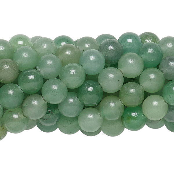 Green aventurine 1pkg10, round bead natural C grade, 15.5-16 inch 6mm image number 0