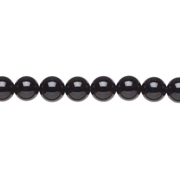 Black onyx 1pkg1, round bead 15.5-16 inch 6mm image number 0