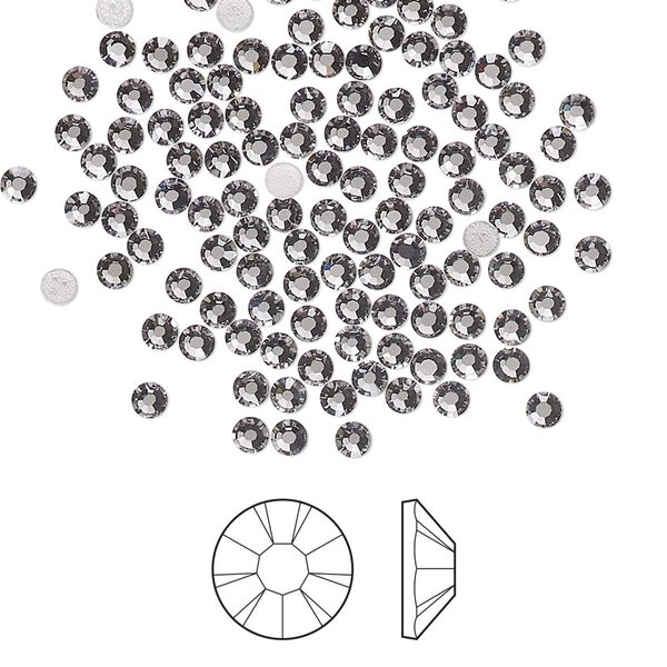 Flat back 1pkg1440, lilac ash foil back Preciosa MAXIMA Czech crystal hotfix rhinestone, 2.3-2.5mm chaton rose round SS8 image number 0
