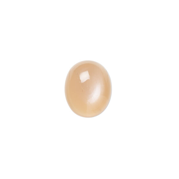 Peach moonstone 1pkg4, hand-cut calibrated oval cab natural 12x10mm image number 0
