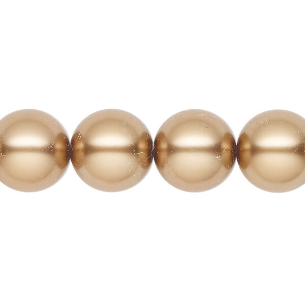 Pearl 30pk bronze, Preciosa Czech crystal 12mm round image number 0