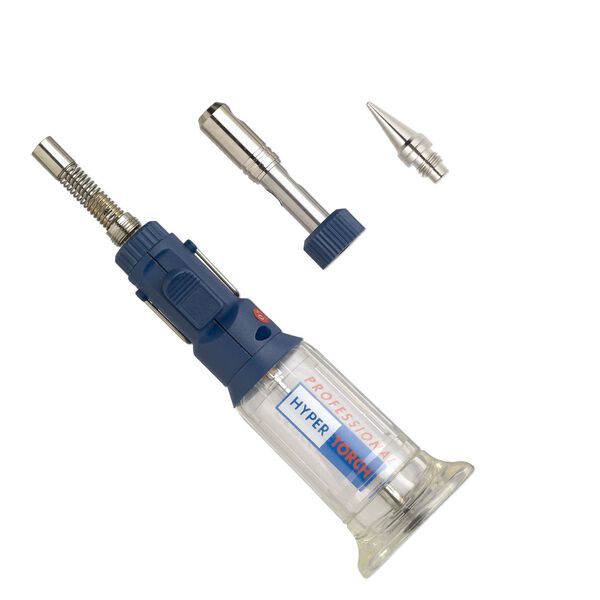 Torch / soldering iron / hot air blower Professional Hyper Torch 1pkg1 plastic / steel / brass,  6.5 x 1.5 inches 3-piece set blue and clear image number 0